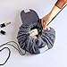 Portable Cosmetic Lazy Bag Travel Drawstring Makeup Storage Organizer Pouch Magic Toiletry Bags & Waterproof Quick Pack Waterproof & Zipper (Dark Grey) by Strawberry Home