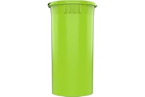 DRAGON CHEWER 13 Dram CR Plastic Packaging Pop Top Containers - Child Resistant Travel Holder Vial Bottles - 315 qty (Lime Green)