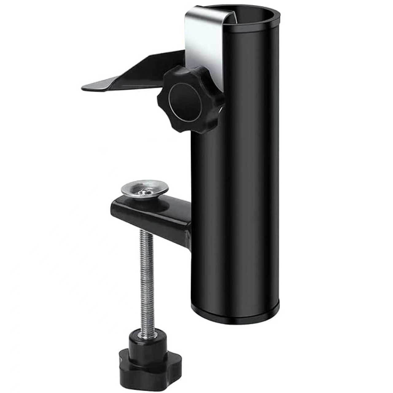 Photo 1 of DBPBToU Outdoor Patio Umbrella Clamp Umbrella Clip Umbrella Stand Holder, Patio Umbrella Stand for Beach Courtyard Balcony Deck Bleachers ?Black?