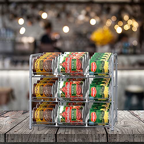 BTY Can Organizer for Pantry Stackable 2 Pack, Can Storage Organizer