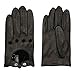 Harssidanzar Mens Leather Driving Gloves Unlined Touchscreen, Black, S