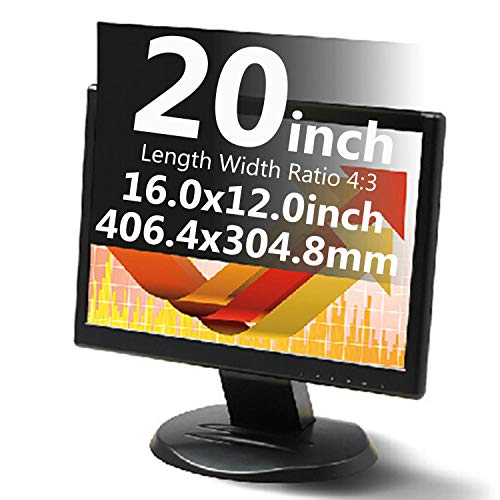 Xianan 20 inch 4:3 Privacy Screen Filters Display Filter Radiation Protection Monitor Screen Protector Film 16x12inch/406.4×304.8mm Anti-Glare Anti-Peeping