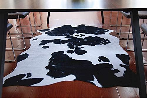 GRENSS 136X200CM Imitation Cow Skin Carpets For Living Room European/American Animal Prints Rugs For Bedroom Coffee Table Floor Mats,Coffee,136x200cm,China