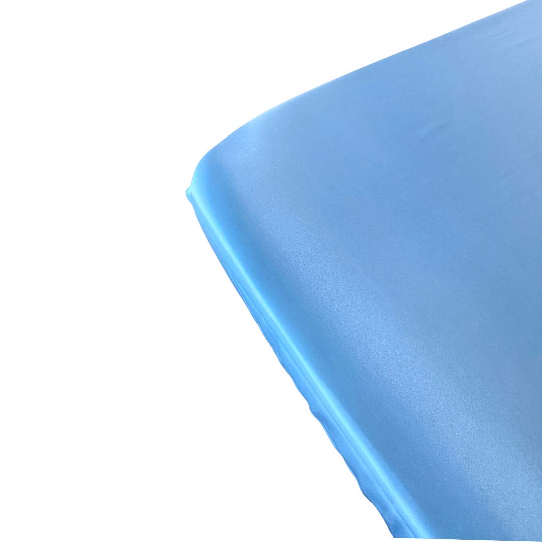 Mane by TIM & TAM Satin COTBED Fitted Sheet (Blue)