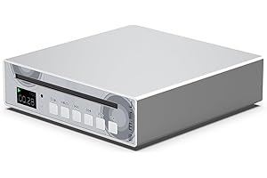 TONGYOR SMSL PL100 Desktop CD Player CS43131 Decoder Chip Headphone Amplifier BCD/CD-R/CD-RW/MP3 CD RCA/3.5 mm Headphone/Optical/Coaxial Digital Output C D Input Remote Control (Silver)