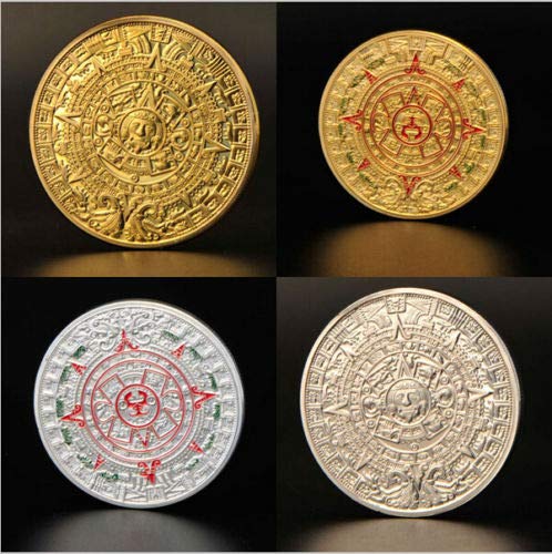 2pcs-Aztec-Mayan-Coin-American-Indian-Calendar-Commemorative-Challenge-Coin