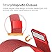 Seoaura Compatible Apple Watch Band 38mm 40mm, Stainless Steel Milanese Loop Replacement Strap with Magnetic Closure iWatch Series 4 3 2 1 Sports (Red, 38mm/40mm)