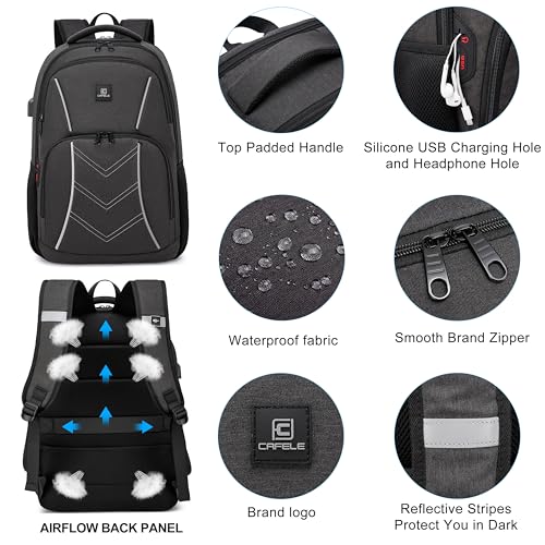 Travel Backpack Approved for Flight (TSA) - Waterproof, Lightweight and Heavy Duty Large Capacity - Great for School, Work or Weekend