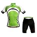 WOLFBIKE Men Cycling Jersey and Short Suit (Green Knights, L)
