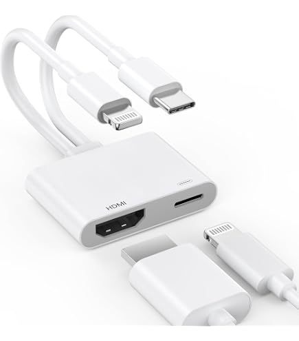 Amazon.com: [Apple MFi Certified] 2 in 1 Lightning and USB-C to