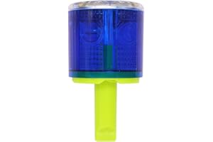 Aolyty Solar Strobe Warning Light 360 Degree Single Column Super Bright Waterproof IP48 for Construction Traffic Dock Marine Light Control Flashing (Blue)