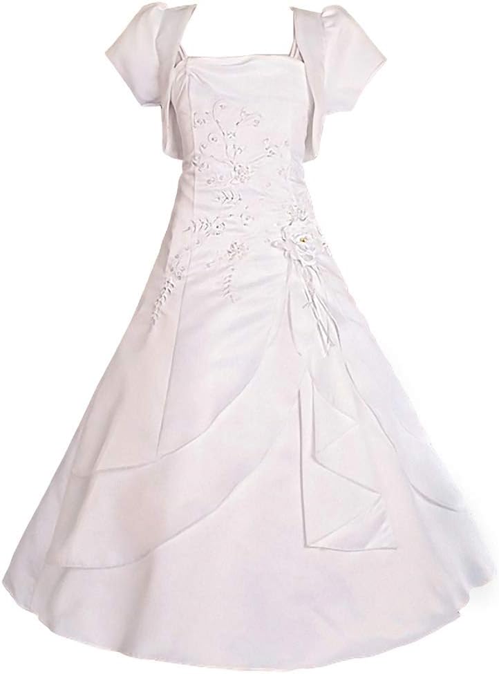 Dressy Daisy Girls' Beading Occasion Communion Dresses Wedding Flower Girl Dress