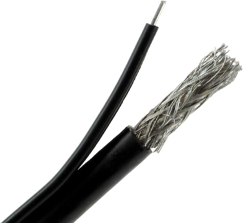 RG6 Outdoor Direct burial Coaxial cable with Messenger, 1000 ft Amazon