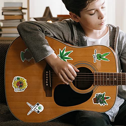 Weed Stickers for Adults, 100 Pcs Marijuana Stickers, Waterproof Vinyl Stickers for Hydro Flask Water Bottle Laptop Skateboard Computer Stickers Decal
