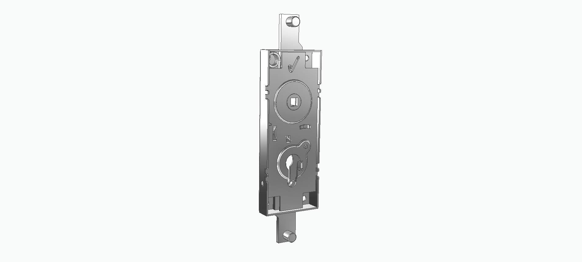 lock for tilting/garage without cylinder wheelbase 60 mm, handle in idle