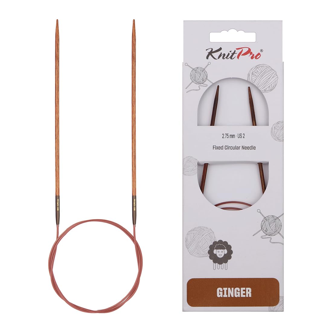 KnitPro Ginger Fixed Circular Needles 32" (80cm) | 2.75mm — image 1