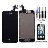 cellphoneage Replacement Full Set Digitizer Display Assemblyc with Home Button, Camera, Repair Tool Kits and Screen Protector for iPhone 5S