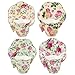 Gracie China Rose Chintz 2-Ounce Porcelain Espresso Cup and Saucer with Butterfly Handles, Set of 4