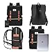 Puersit Vintage 15 Inch Laptop Backpack Canvas College School Backpack with USB Charging Port