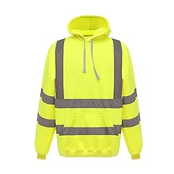 wefeyuv ANSI Class 3 High Visibility Hoodie