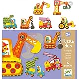 Djeco Articulated Vehicles Duo Puzzle (6 Puzzles/12 Pieces)