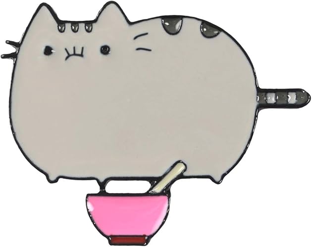 Email Cartoon Chat Gris Pins Manger Des Nouilles Chaton Affame Epinglette Badge Broche Bijoux Amazon Fr Bijoux