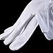 Tosnail 24 Pairs/48 Pieces White Cotton Gloves Large Cloth Gloves for Dry Hands, SPA Gloves, Eczema Moisturizing Gloves Inspection Gloves
