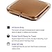 OMIRO Folding Compact Mirror, 1X/10X Magnification 3½” Pocket Size Square Hand Mirror for Travel Makeup (Gold)