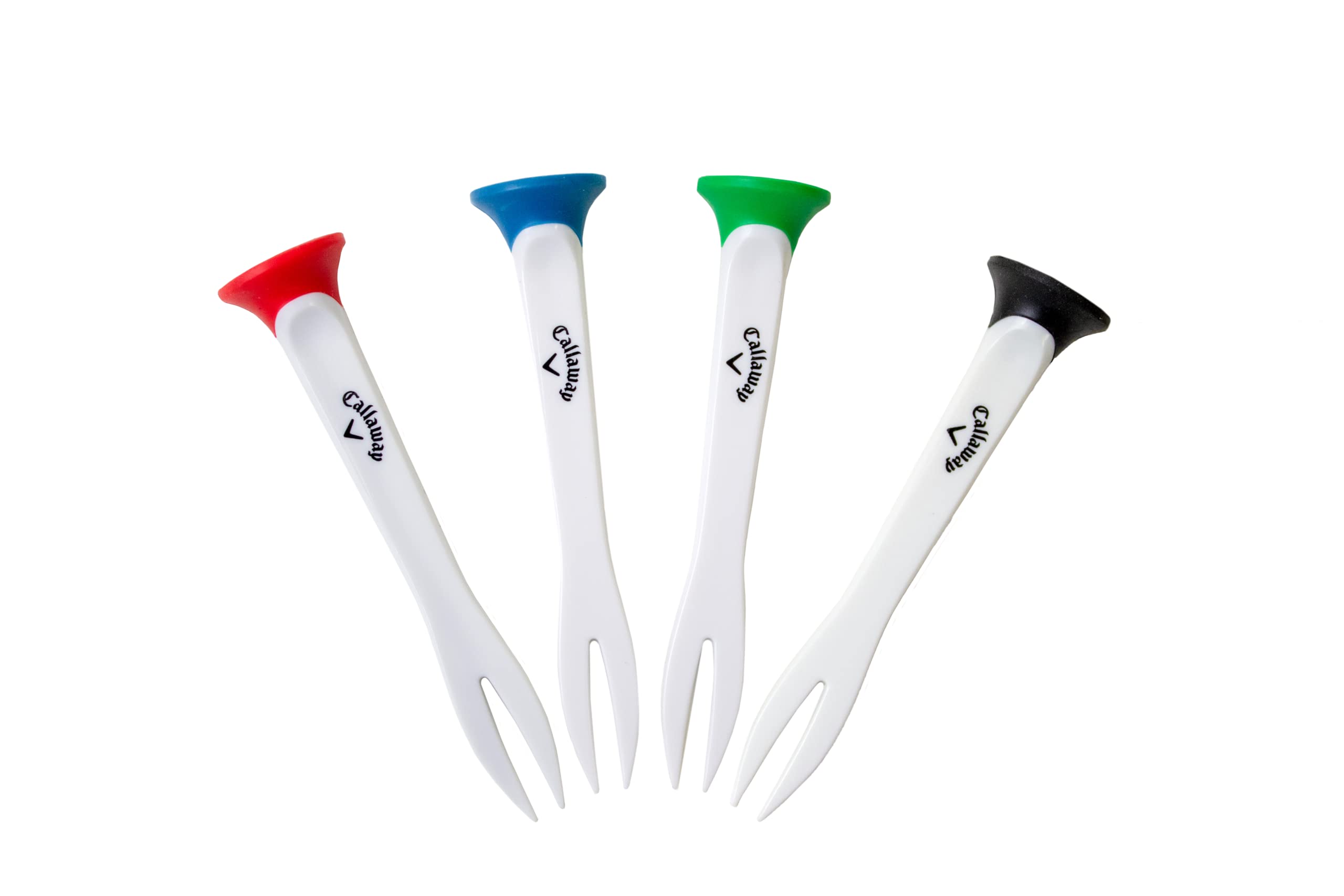 Callaway Par-Tee Quick Fix High Performance Golf Tees - 4Pk Features Unique Quick-Fix Groove Cleaner and Divot Repair Tool