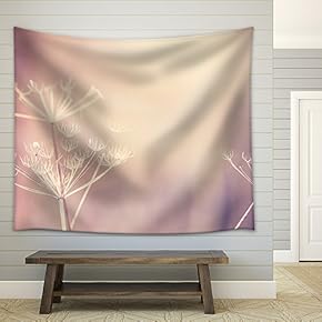 Vintage Toned Dry Plant Background, Shallow Depth of Field, Space for Text. - Fabric Wall Tapestry Home Decor - 51x60 inches