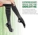 BAMS Premium Bamboo Compression Socks for Men & Women - Antibacterial 20-30 mmHg Graduated Knee-High Sock with Hypoallergenic Odor-Kill Technology for Running, Sports, Travel, Maternity (1 Pair)