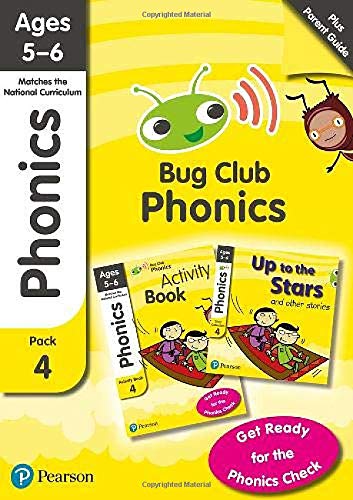 Phonics - Learn at Home Pack 4 (Bug Club), Phonics Sets 10-12 for ages 5-6 (Six stories + Parent Guide + Activity Book)
