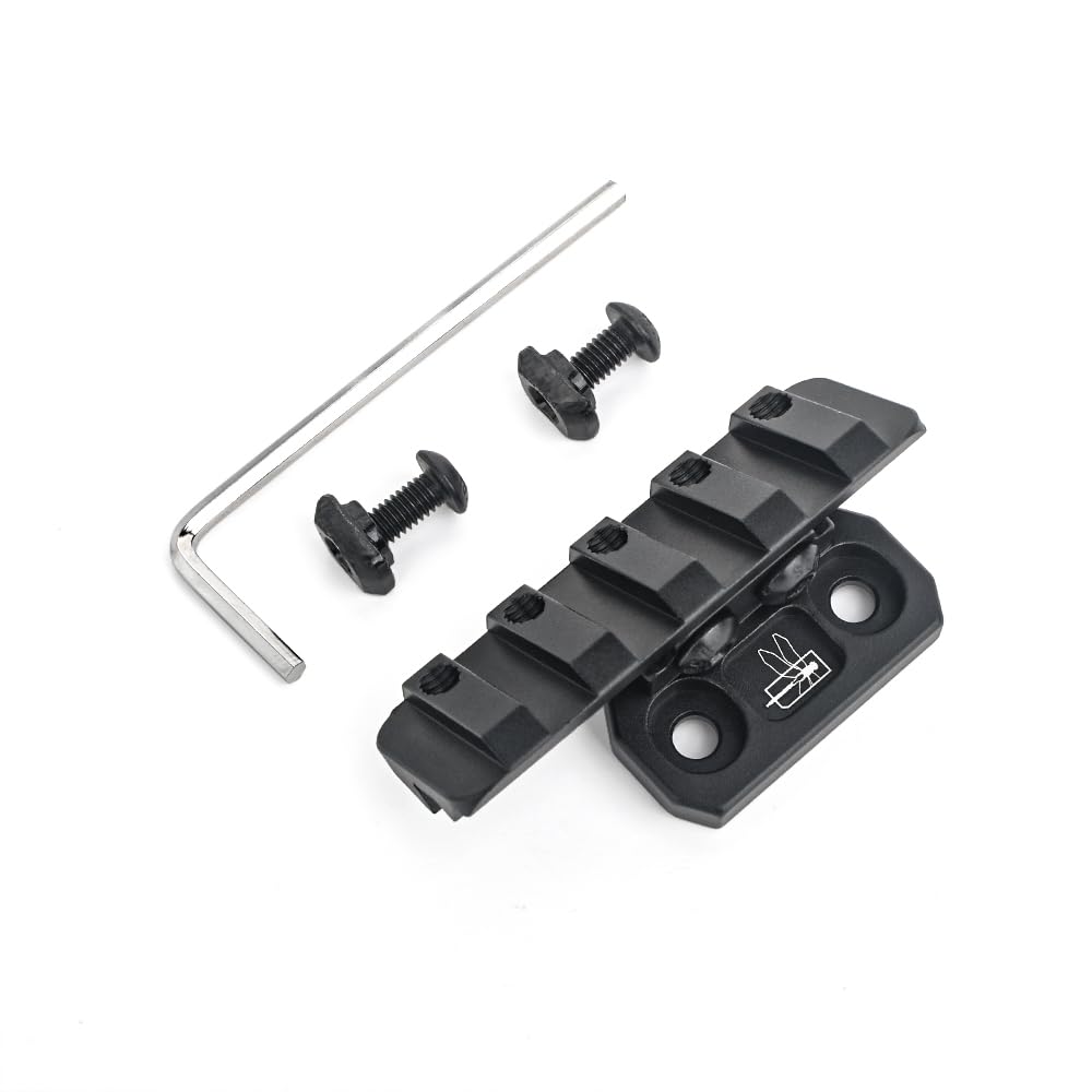 QIRUIMY Tactical 45 Degree Picatinny Side Rail Light Mount for M300 M600 Flashlight,Aluminum Torch Mount for MLOK Keymod Offset Light