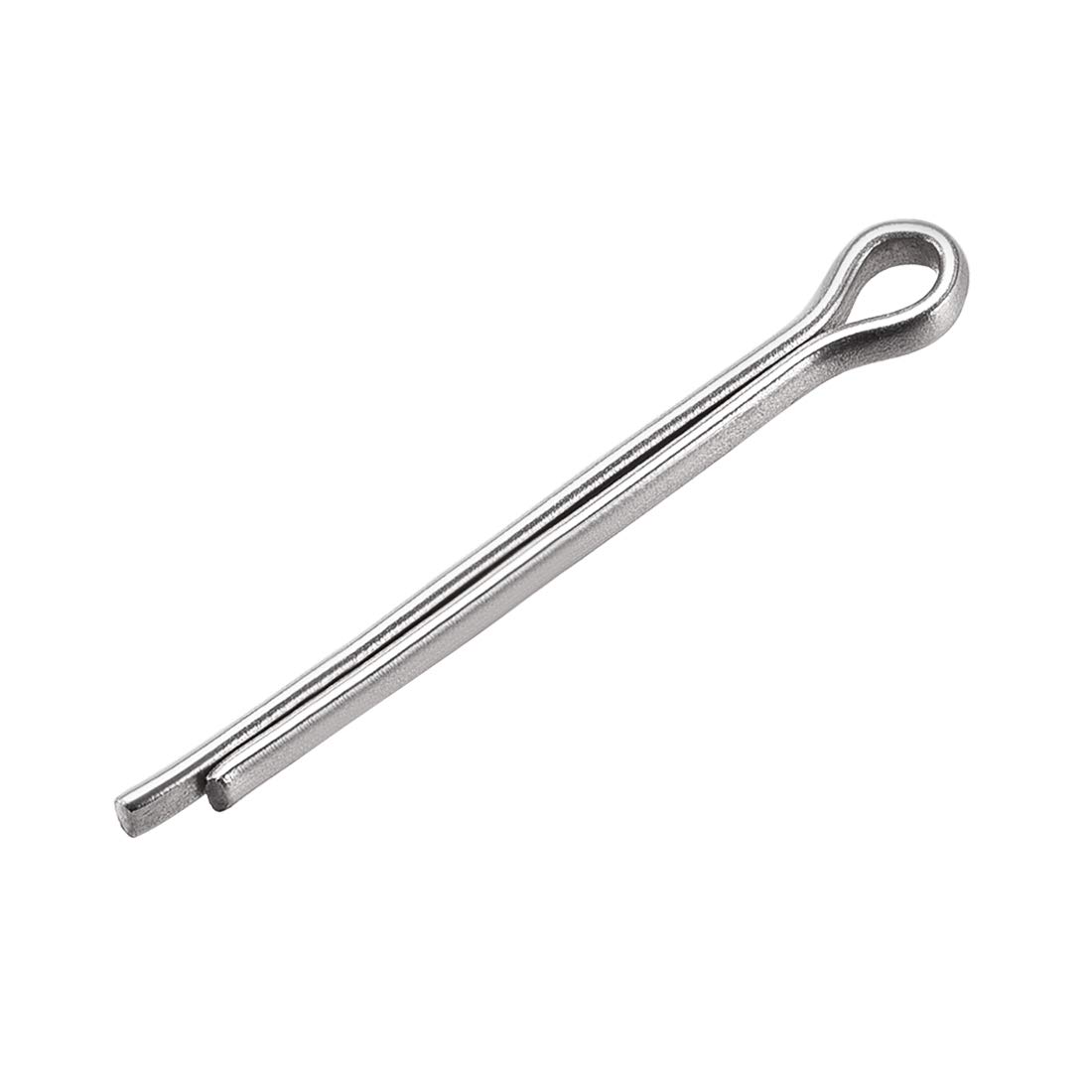 sourcing map Split Cotter Pin - 3mm x 30mm 304 Stainless Steel 2-Prongs Silver Tone Fastener Clip Key 30Pcs