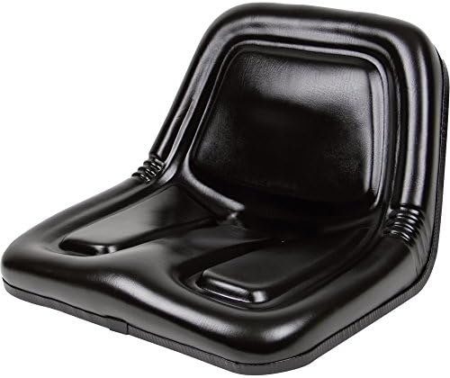 Black Talon Deluxe Highback Steel Pan Lawn Mower Seat - Black, Model Number 135001BK