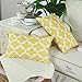 CaliTime Pack of 2 Soft Canvas Pillow Covers Cases for Couch Sofa Home Decor Modern Quatrefoil Accent Geometric 12 X 20 Inches Bright Yellow