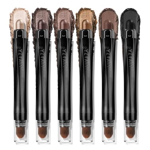 LUXAZA PRO Brown Eyeshadow Stick Makeup 6PCS Set, Neutral Eyes... 51kWkt3Cb9L