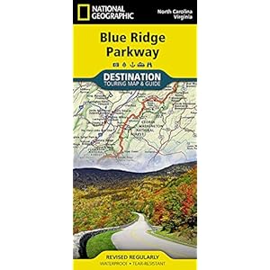 Blue Ridge Parkway, USA: Destination Map Landkaart – Gevouwen Kaart, 23 september 2015