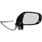 Motoforti 11 Pins Right Passenger Side Door Mirror Replacement for Lexus ES350 Side View Mirror Assembly Electric Heating Manual Bright Black No.8791033881C0