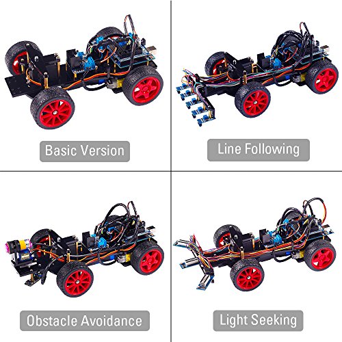 SunFounder Smart Car Kit for Arduino with Uno R3, Obstacle Avoiding
