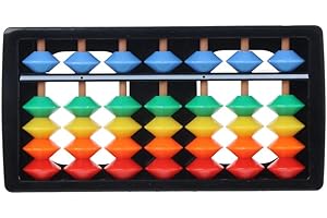 Misright 7 Digits Rods Abacus Soroban Arithmetic with Colorful Beads Plastic Kid's Calculating Math Tool