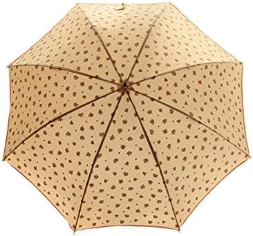 Memberr Pastoral Lace Knitting UV Sunshade Wood Long Umbrella Dual-purpose