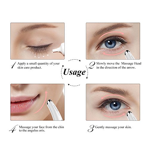 TOUCHBeauty Sonic Vibration Eye Massager, 40℃ Heated Wand, Relieves Dark Circles and Puffiness Eye & Facial Skin Care Device TB-1583 - Thumbnail 6