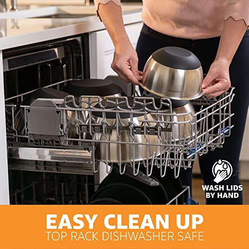 Priority Chef Premium Mixing Bowls With Lids Set, Thicker Stainless