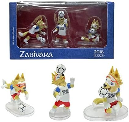 Set #3 (Header) of 3 figures Zabivaka - Official Mascot of FIFA 2018 (GIFT BOX)