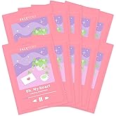 FACETORY K Beauty Face Mask Skin Care - CALMING Sheet Mask for ACNE-PRONE Skin with Heartleaf Extract | Calms Redness Smoothes Texture (10 Pack)