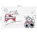 Tatkraft Funny Cats Bath Mat 50X80 cm Ultra Soft Anti Slip Microfiber