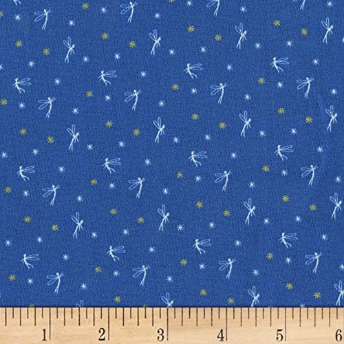 Michael Miller Sarah Jane Peter Pan Tink Blue, Quilting Fabric by the Yard