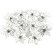 ADSRO 10Pcs Glitter Hollow Wedding Party Decor Christmas Artificial Fabric Simulation Flower Xmas Tree Decorations (White)