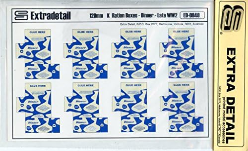 Extra Detail 120mm K Ration Boxes Dinner Late WWII Diorama Accessory #ED-0040